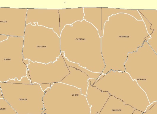 As you can see, this map, showing the borders as of June 1, 1850 doesn't show Putnam county.  That's because its initial formation was declared unconstitutional.