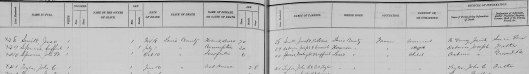 The death record says the cause of death was not known.  John died on June 16th, just 4 days after the Census was completed. 